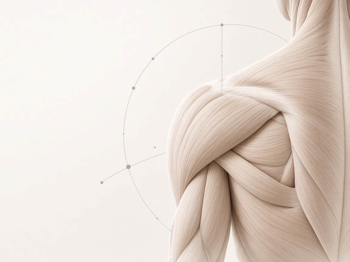 Anatomical illustration of shoulder musculature